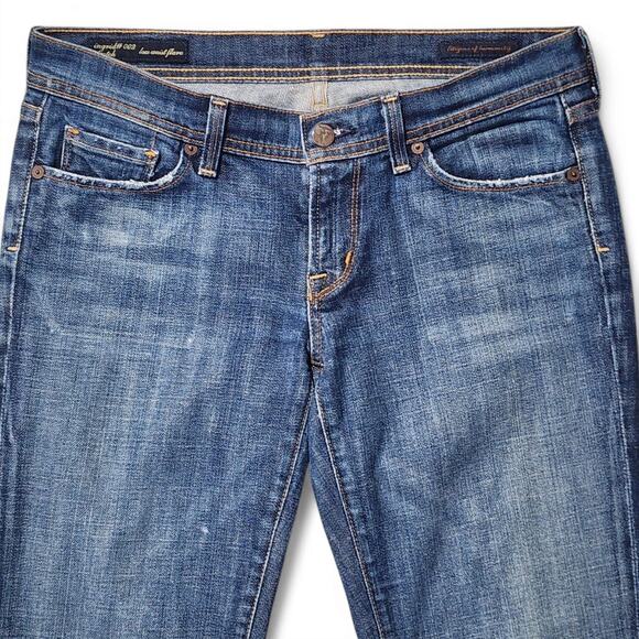 CITIZENS OF HUMANITY Jeans Low Waist Flare Leg Ingrid Medium Wash Womens Sz 29 - Picture 3 of 16